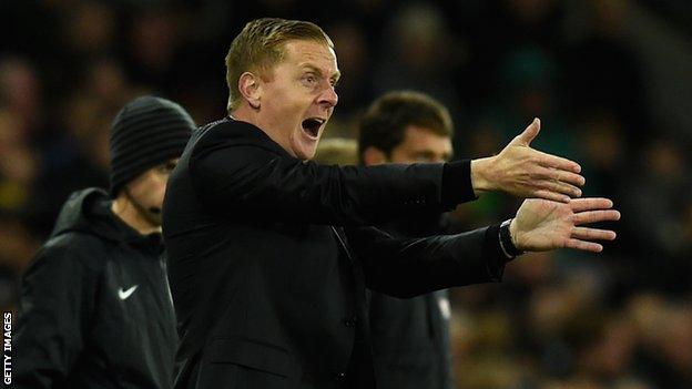 Swansea City manager Garry Monk