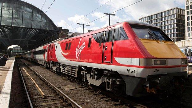 Virgin train at Kings Cross