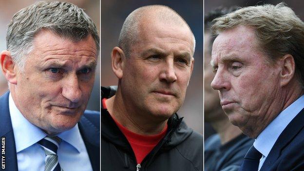 Tony Mowbray, Mark Warburton, Harry Redknapp