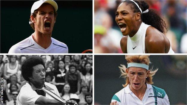 Andy Murray, Serena Williams, Arthur Ashe, Martina Navratilova