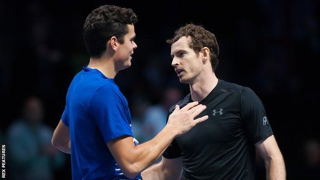 Andy Murray after beating Milos Raonic in London