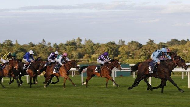 Almanzor goes to the front in the feature race on day one of Irish Champions Weekend