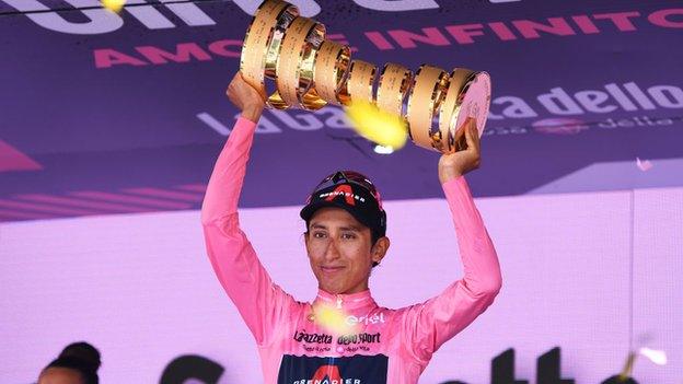 Egan Bernal lists Giro d'Italia trophy