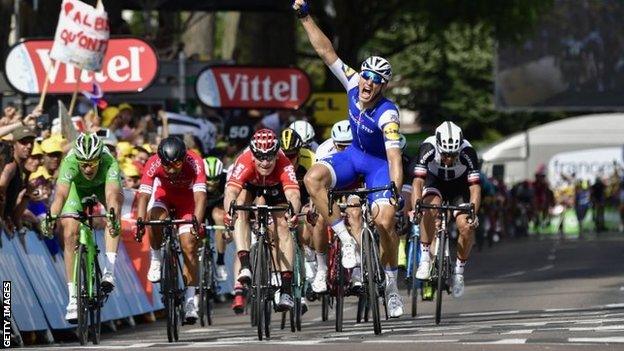 Marcel Kittel wins stage six in Troyes