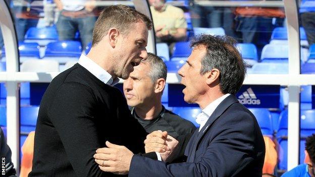 Gianfranco Zola's Birmingham City were beaten 2-1 by his Blues predecessor Gary Rowett's Derby County on Saturday at St Andrew's