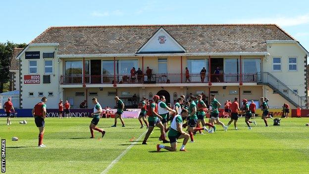 British Lions train at Jersey Reds