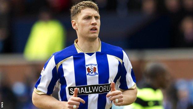 Allan Russell in action for Kilmarnock in a 2010 Scottish Cup quarter-final with Celtic