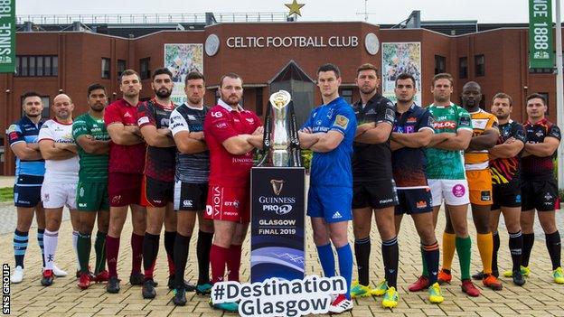 Johnny Sexton and the other Pro14 captains were at Celtic Park promoting the new campaign