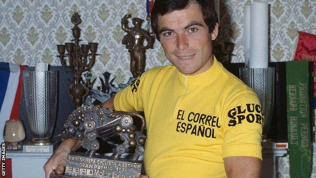 Bernard Hinault with 1978 Vuelta a Espana trophy