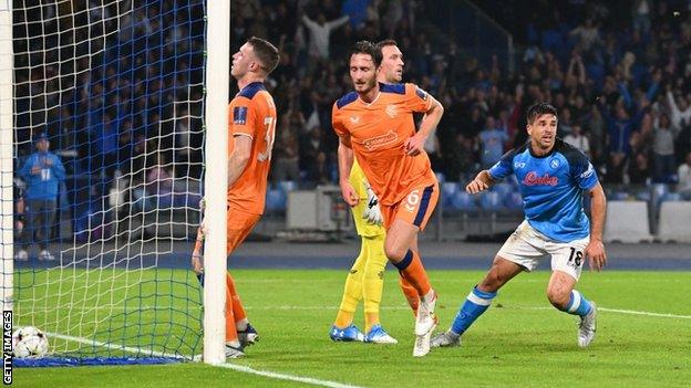 Napoli 3 0 Rangers Fifth Champions League loss for Ibrox side but hopes remain alive BBC Sport