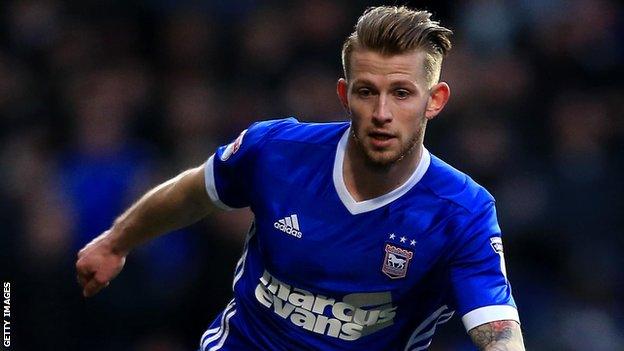 Luke Hyam in action for Ipswich