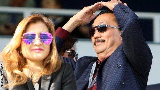 Vincent Tan watches Cardiff City at QPR