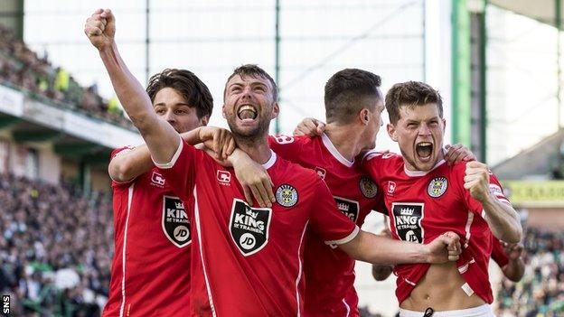 Rory Loy celebrates scoring