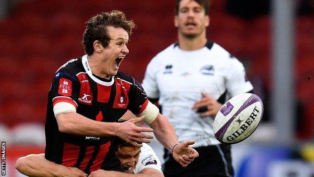 Billy Burns in action for Gloucester against Zebre