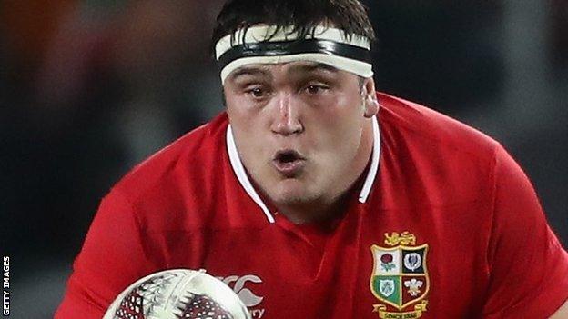 Jamie George in action for the Lions