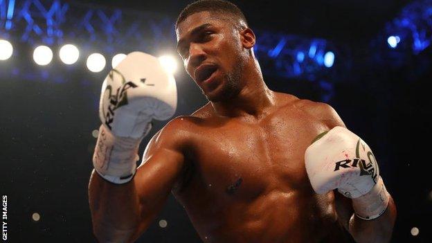 Britain's heavyweight champion Anthony Joshua