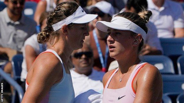 Victoria Azarenka and Marta Kostyuk