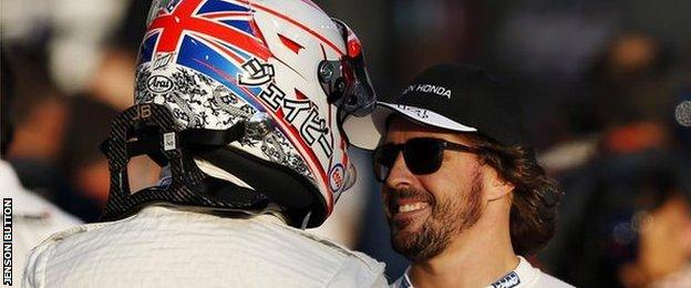 Jenson Button and Fernando Alonso