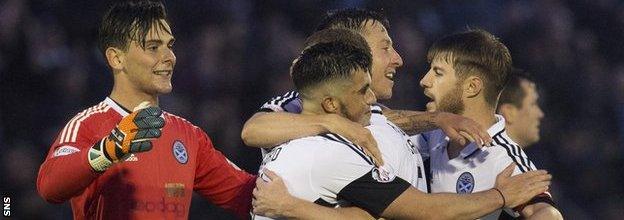 Ayr United celebrate