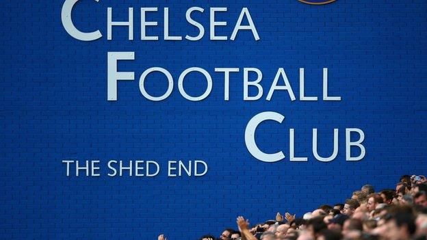 Signage at Stamford Bridge