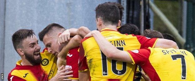 Partick Thistle celebrate