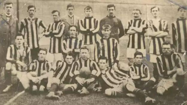 William Manning (back row, far right) was part of the Antrim team that reach two All-Ireland finals