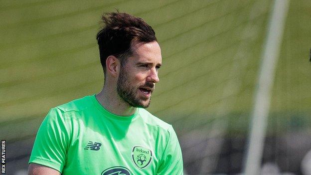 Greg Cunningham trains with Republic of Ireland