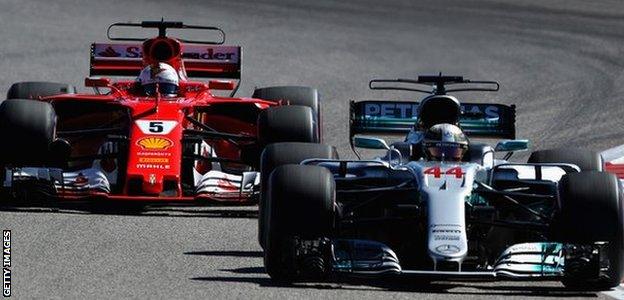 Sebastian Vettel and Lewis Hamilton