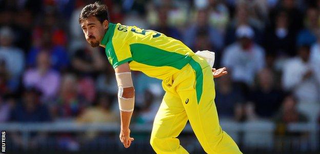 Mitchell Starc in action