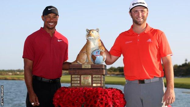 Tiger Woods and Jon Rahm