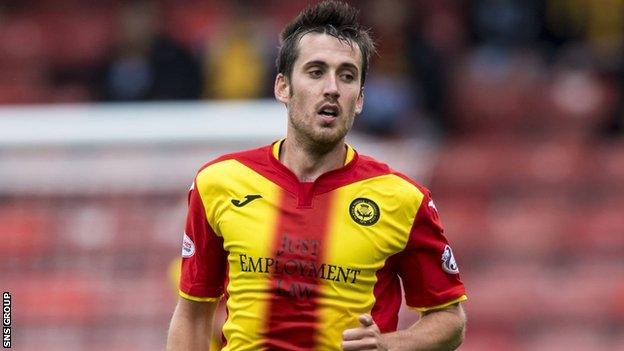 Partick Thistle full-back Callum Booth