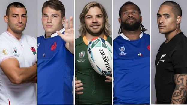 Jonny May, Antoine Dupont, Faf de Klerk, Alivereti Raka, Aaron Smith