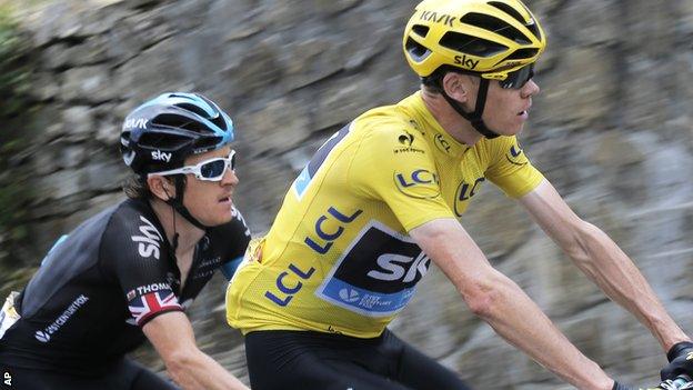 Geraint Thomas and Chris Froome