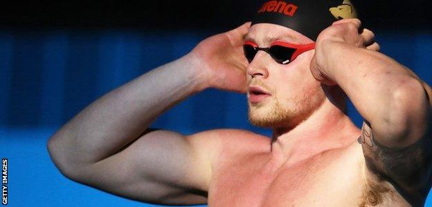 Adam Peaty in action at the 2018 British Championships