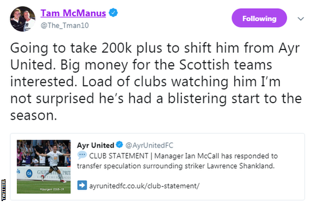 Tam McManus tweet