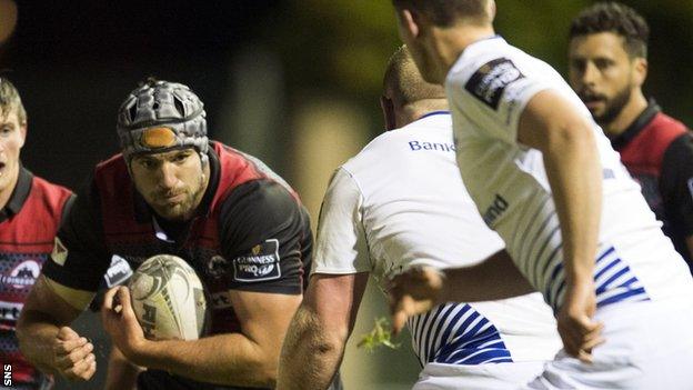 Fraser McKenzie playing for Edinburgh against Leinster