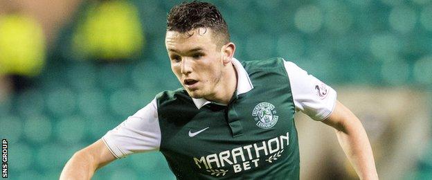 Hibernian midfielder John McGinn