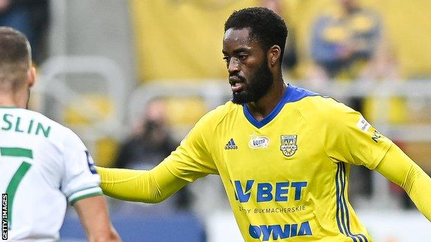 Christian Maghoma in action for Arka Gdynia