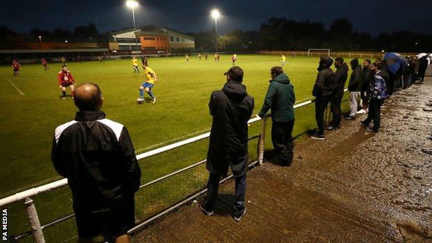 Fans at FA Cup tie