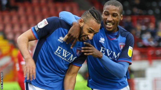 Rhys Bennett scores Carlisle's opening goal