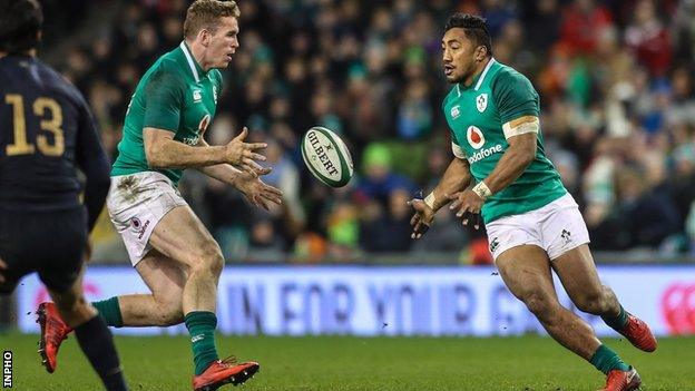 Chris Farrell and Bundee Aki formed Ireland's centre partnership during the Novemeber series win against Argentina