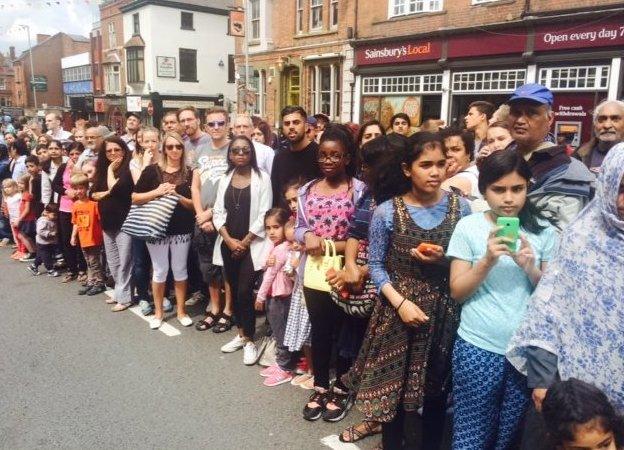 People watching the carnival parade