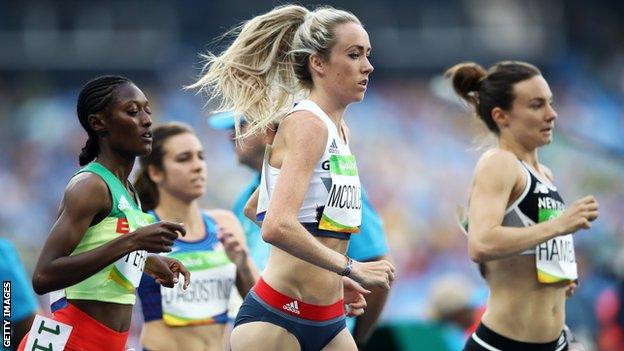 Eilish McColgan competes in the Rio Olympics 5,000m heats