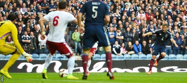 Scotland score against Georgia in October, 2014