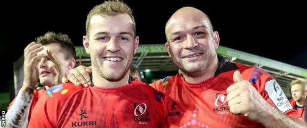 Ulster's Will Addison and Rory Best