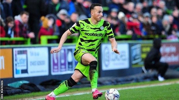 Forest Green Rovers winger Kane Wilson