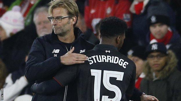 Jurgen Klopp and Daniel Sturridge