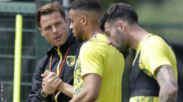 Scott Parker in a pre-season training session with Bournemouth's squad