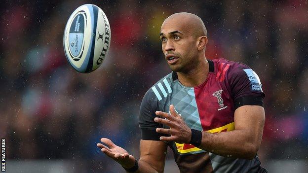 Aaron Morris in action for Harlequins