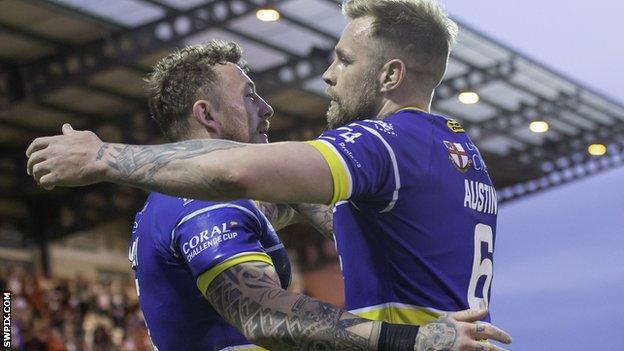 Josh Charnley (left) and Blake Austin